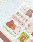 Rokaku | Cafe Teddy Uyukoko Sticker Sheet | R0022402