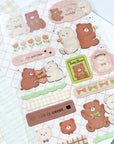 Rokaku | Cafe Teddy Uyukoko Sticker Sheet | R0022402