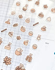 Kuboandlucy Stationery Co | Pumpkin Spice Kuma Sticker Sheet