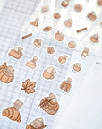 Kuboandlucy Stationery Co | Pumpkin Spice Kuma Sticker Sheet