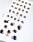 Kuboandlucy Stationery Co | Luna the Black Cat Sticker Sheet