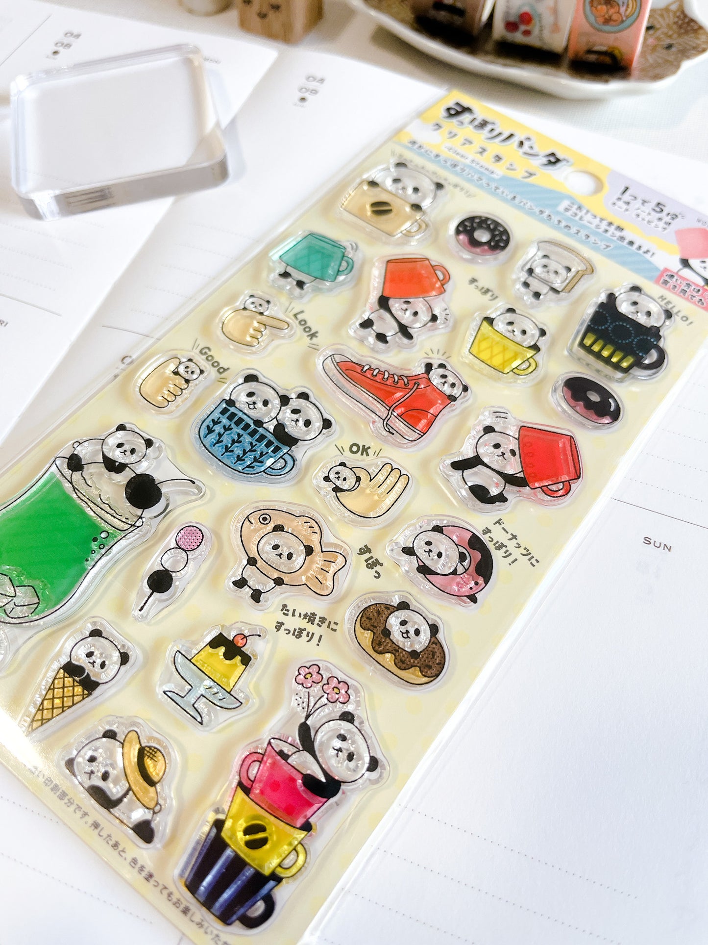 World Craft | Pandas Clear Stamp | HYCS-002