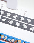 MT Masking Tape | Snoopy Faces (Monochrome) | MTPNUT11
