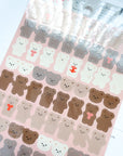 Ryu Ryu | Teddy Bear Sticker Sheet | RCSB-23