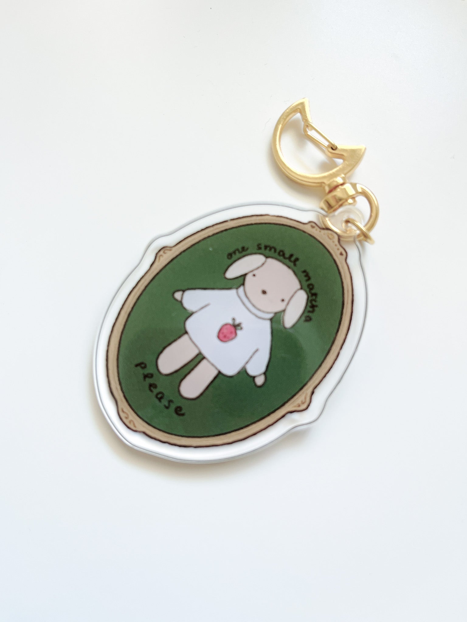 Kuboandlucy x Dana Ate Oatmeal | Matcha Latte Dog Acrylic Keychain