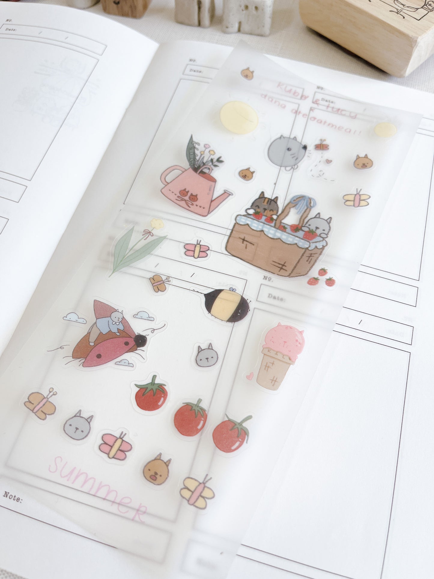 Kuboandlucy x Dana Ate Oatmeal Four Seasons Sticker Sheet