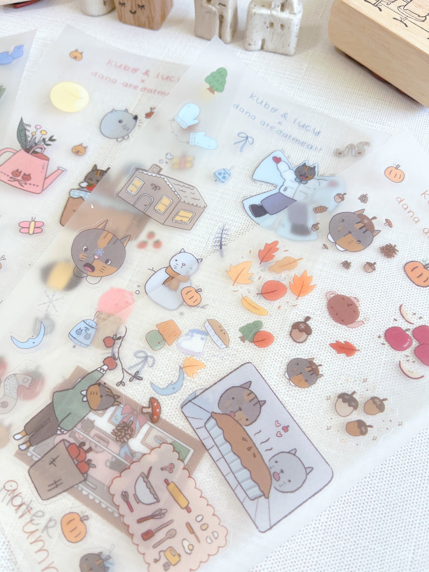 Kuboandlucy x Dana Ate Oatmeal Four Seasons Sticker Sheet