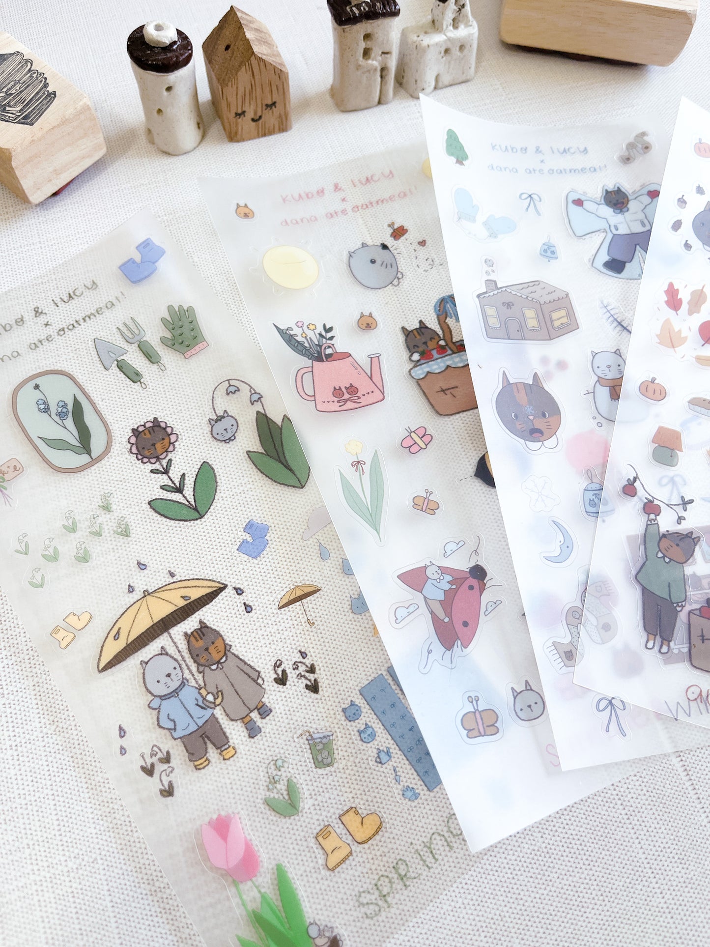 Kuboandlucy x Dana Ate Oatmeal Four Seasons Sticker Sheet