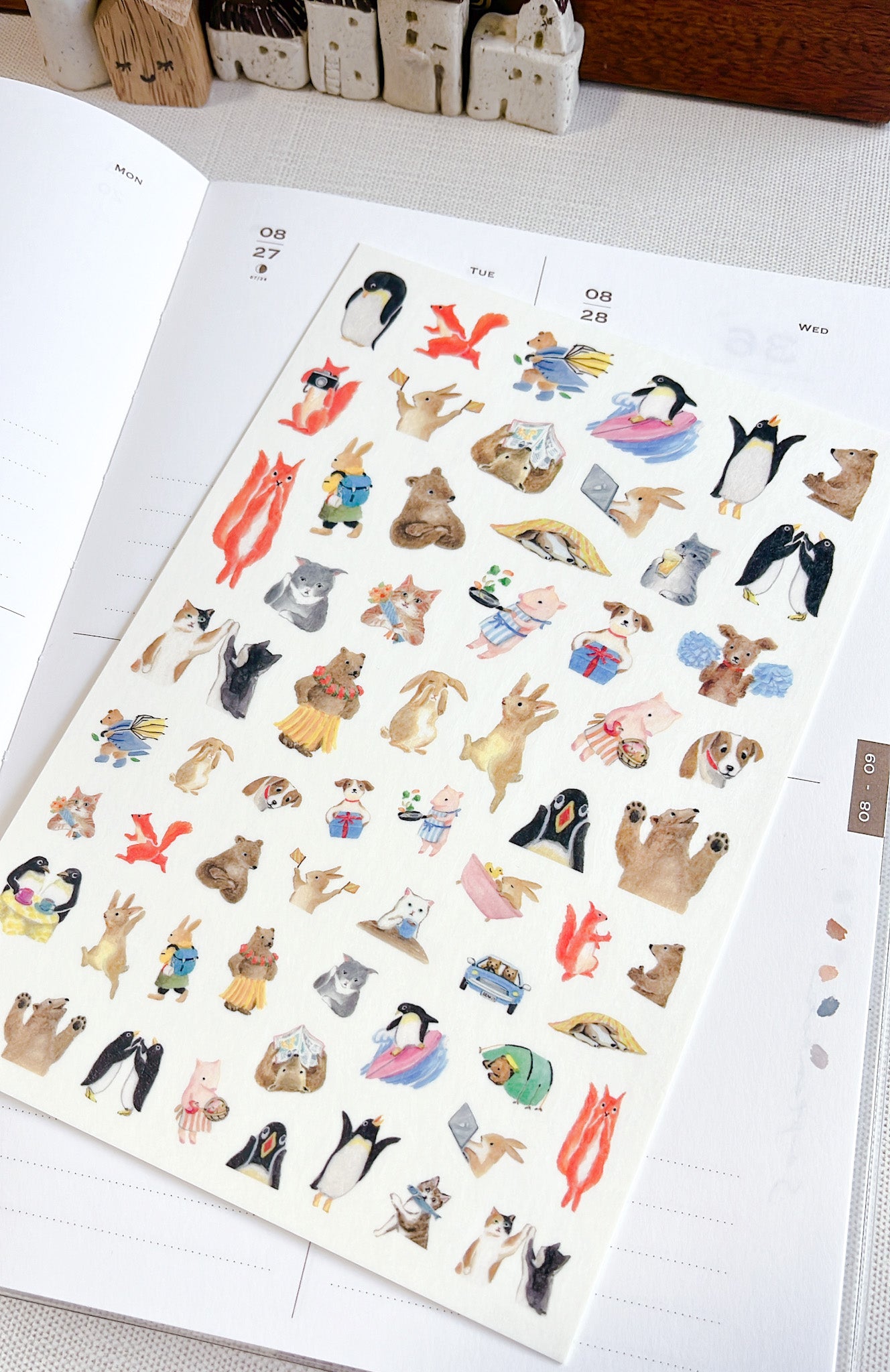 Midori | Yuri Log Animal Sticker Sheet | 82677