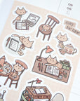 STICK II | Cat Collage Cozy Me Time Sticker Sheet