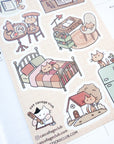 STICK II | Cat Collage Cozy Me Time Sticker Sheet