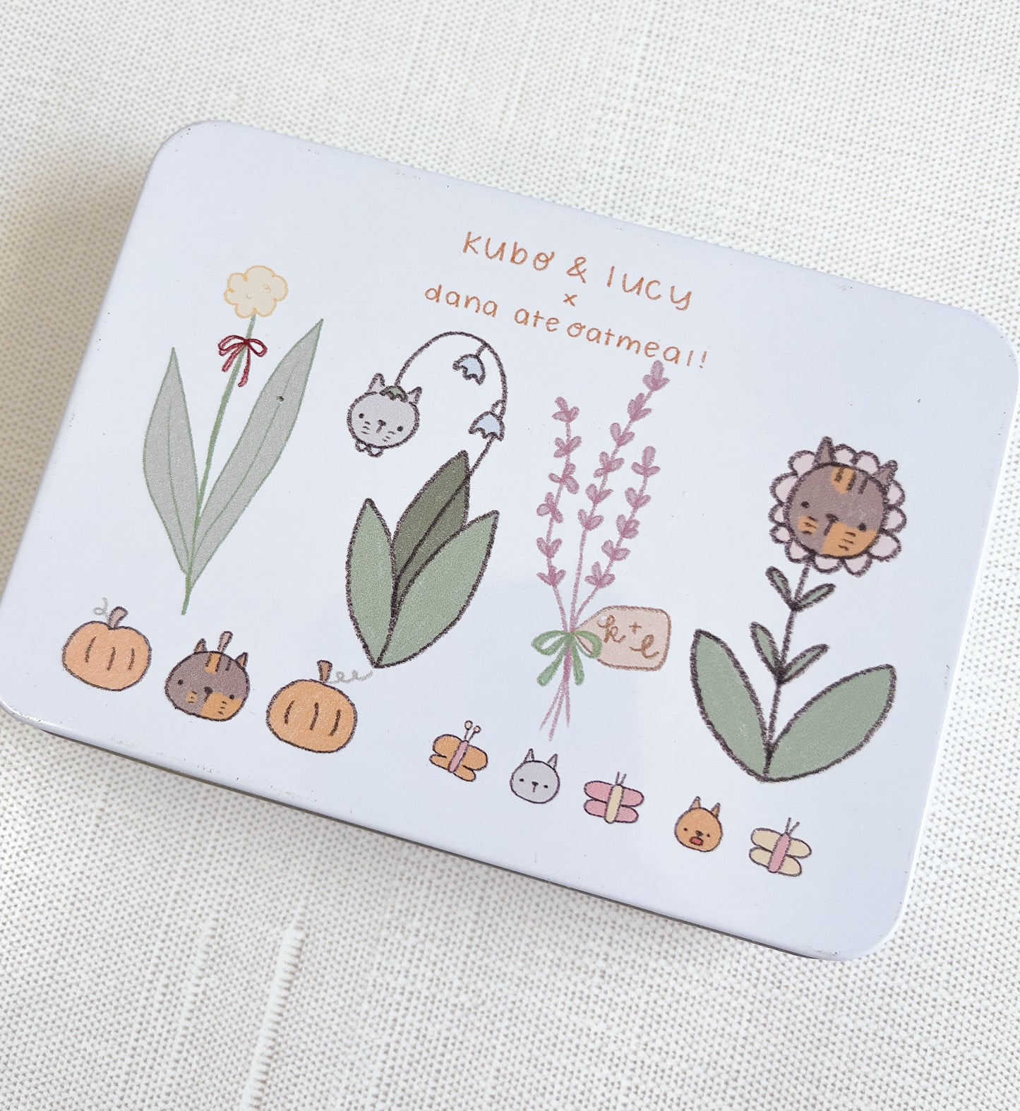 Kuboandlucy x Dana Ate Oatmeal Four Seasons Vinyl Die Cut Sticker Tin