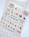 Kuboandlucy Stationery Co | Sushi Cat Clear Sticker Sheet