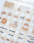 Kuboandlucy Stationery Co | Bagel Cat Clear Sticker Sheet