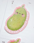 Kuboandlucy Stationery Co | Emotional Support Pickle Matte Vinyl Sticker