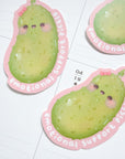 Kuboandlucy Stationery Co | Emotional Support Pickle Matte Vinyl Sticker