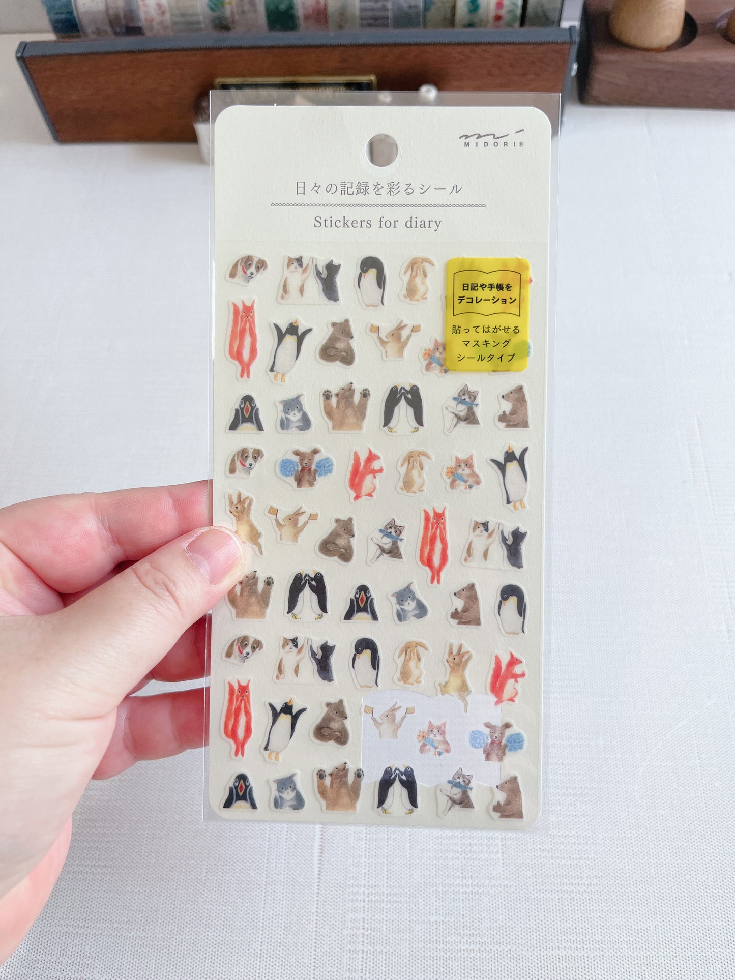 MIDORI | Stickers for Diary | Animal Feelings | 82567