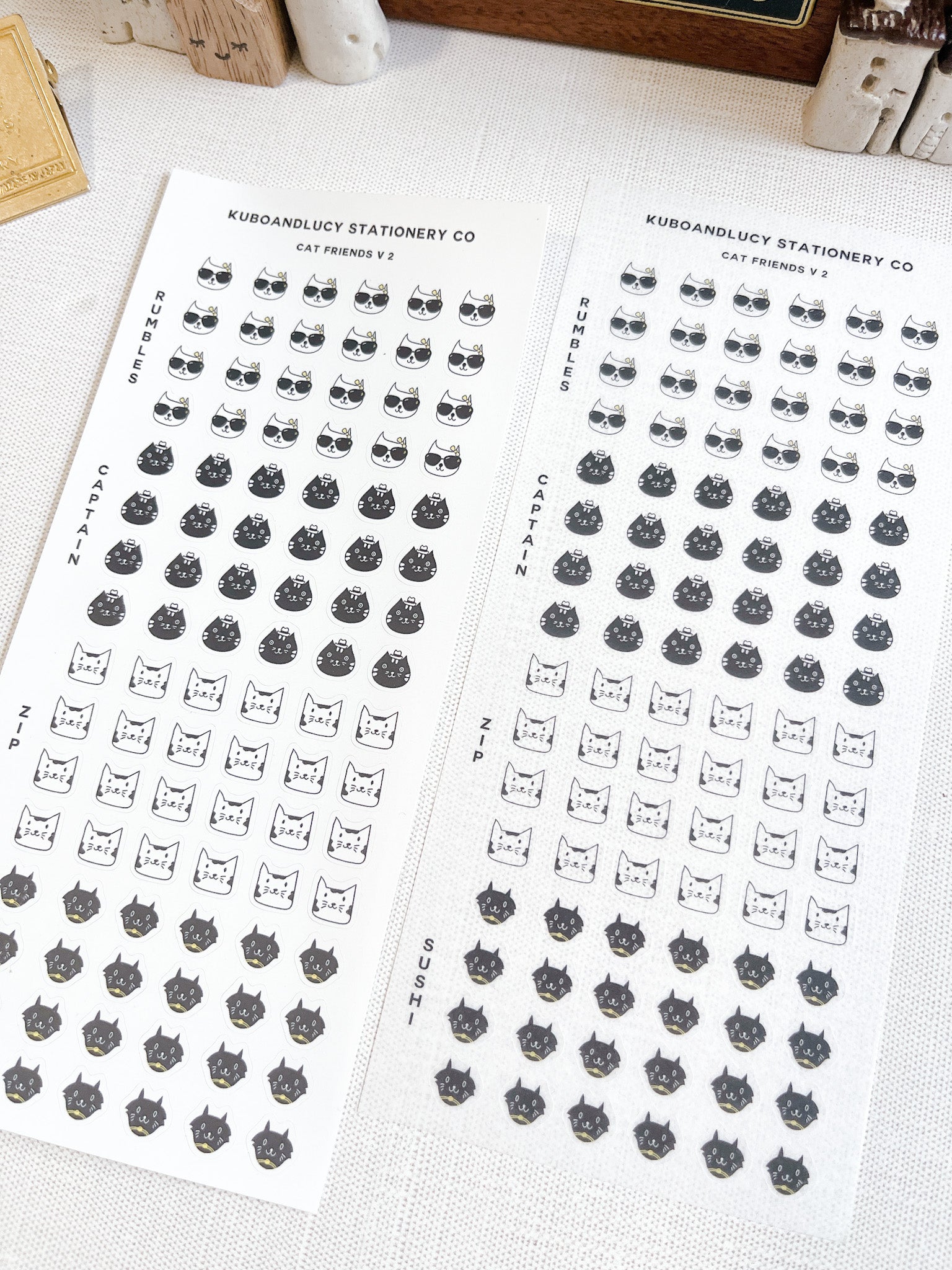 Kuboandlucy Stationery Co Cat Friends V.2 Sticker Sheet KuboandLucy