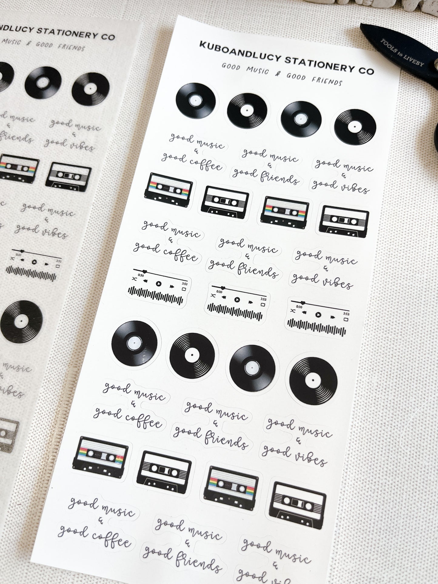 Good Music & Good Friends Sticker Sheet