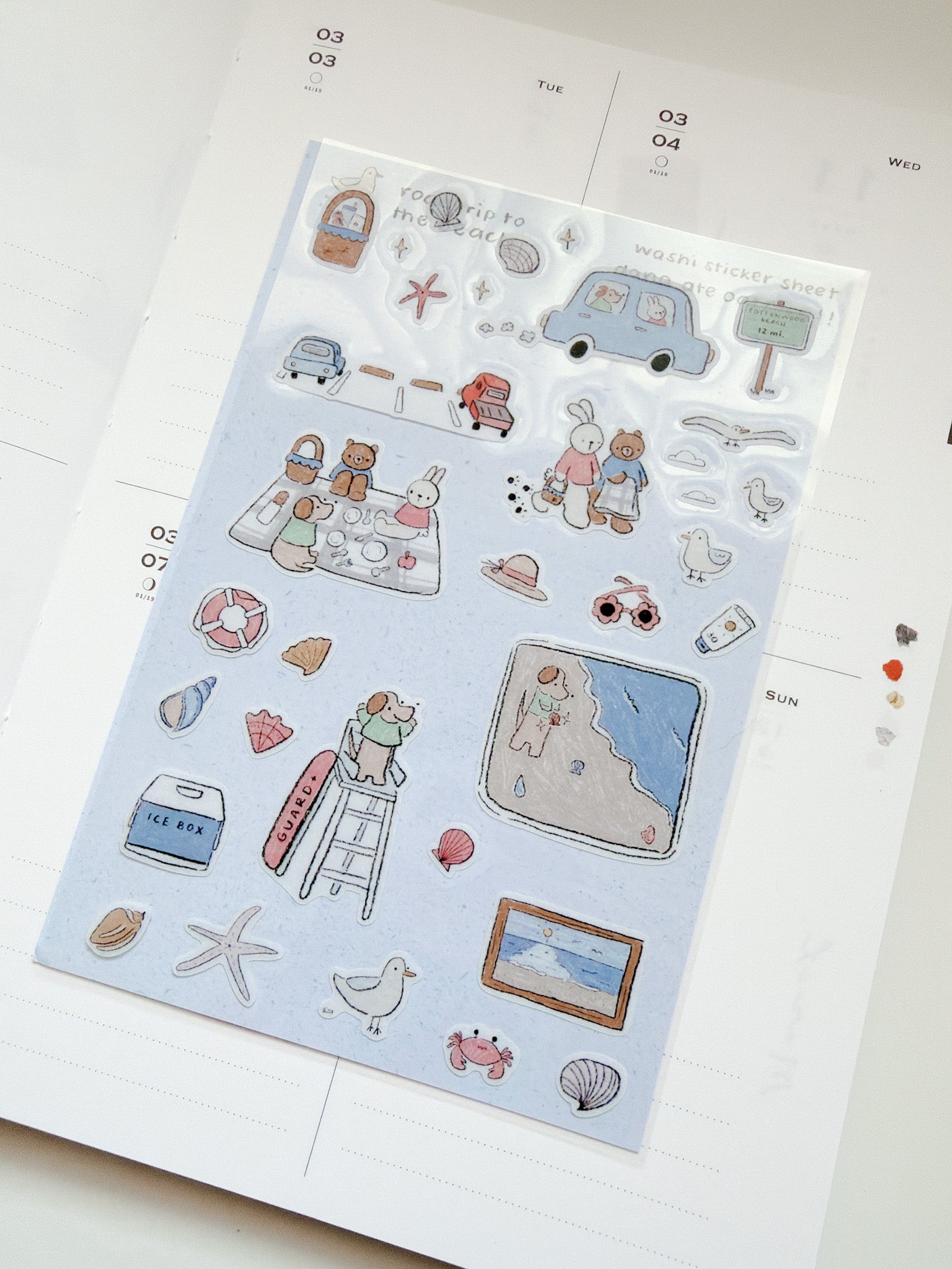Dana ate Oatmeal | Road Trip to The Beach Sticker Sheet