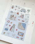 Dana ate Oatmeal | Road Trip to The Beach Sticker Sheet