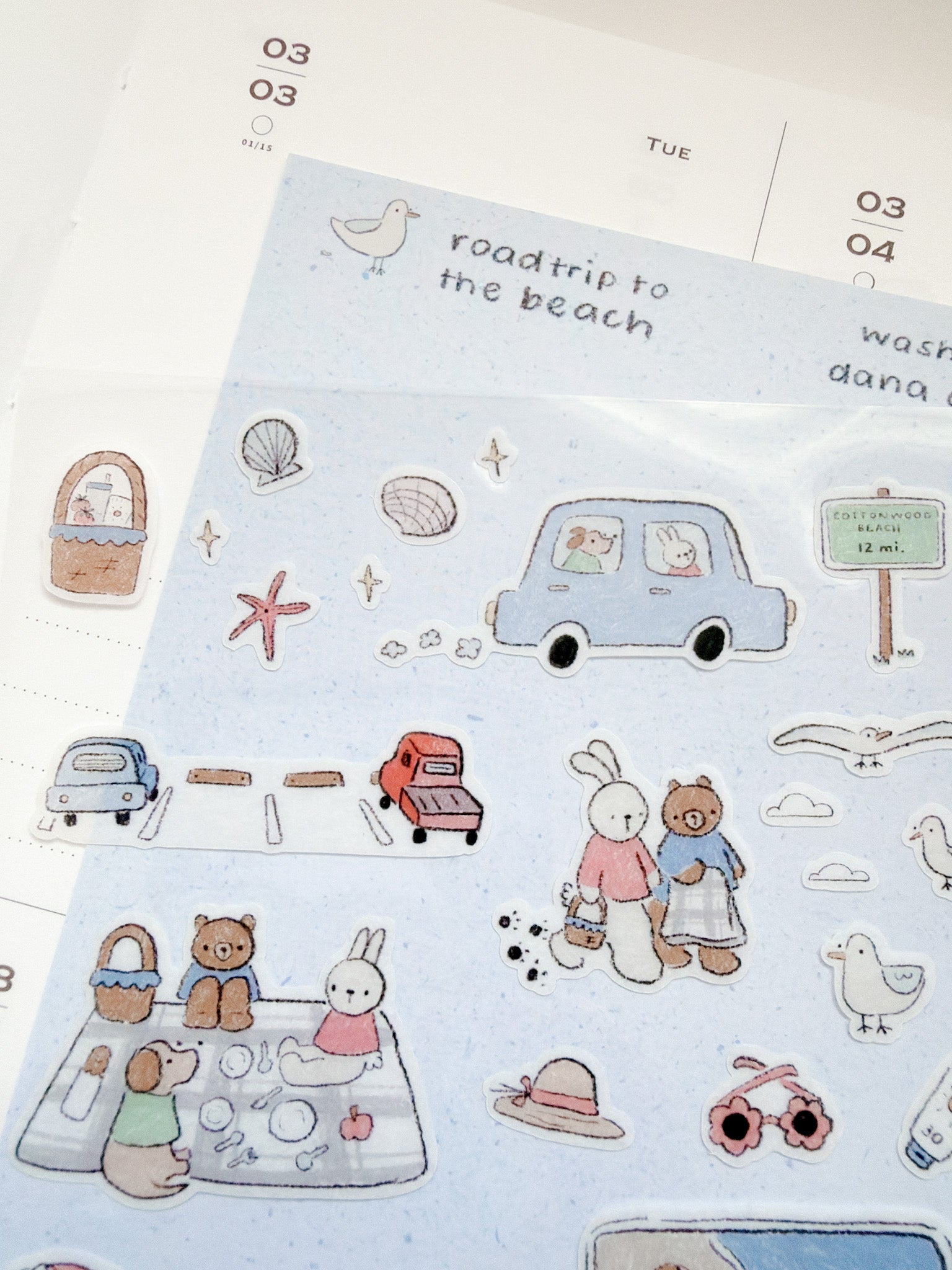 Dana ate Oatmeal | Road Trip to The Beach Sticker Sheet