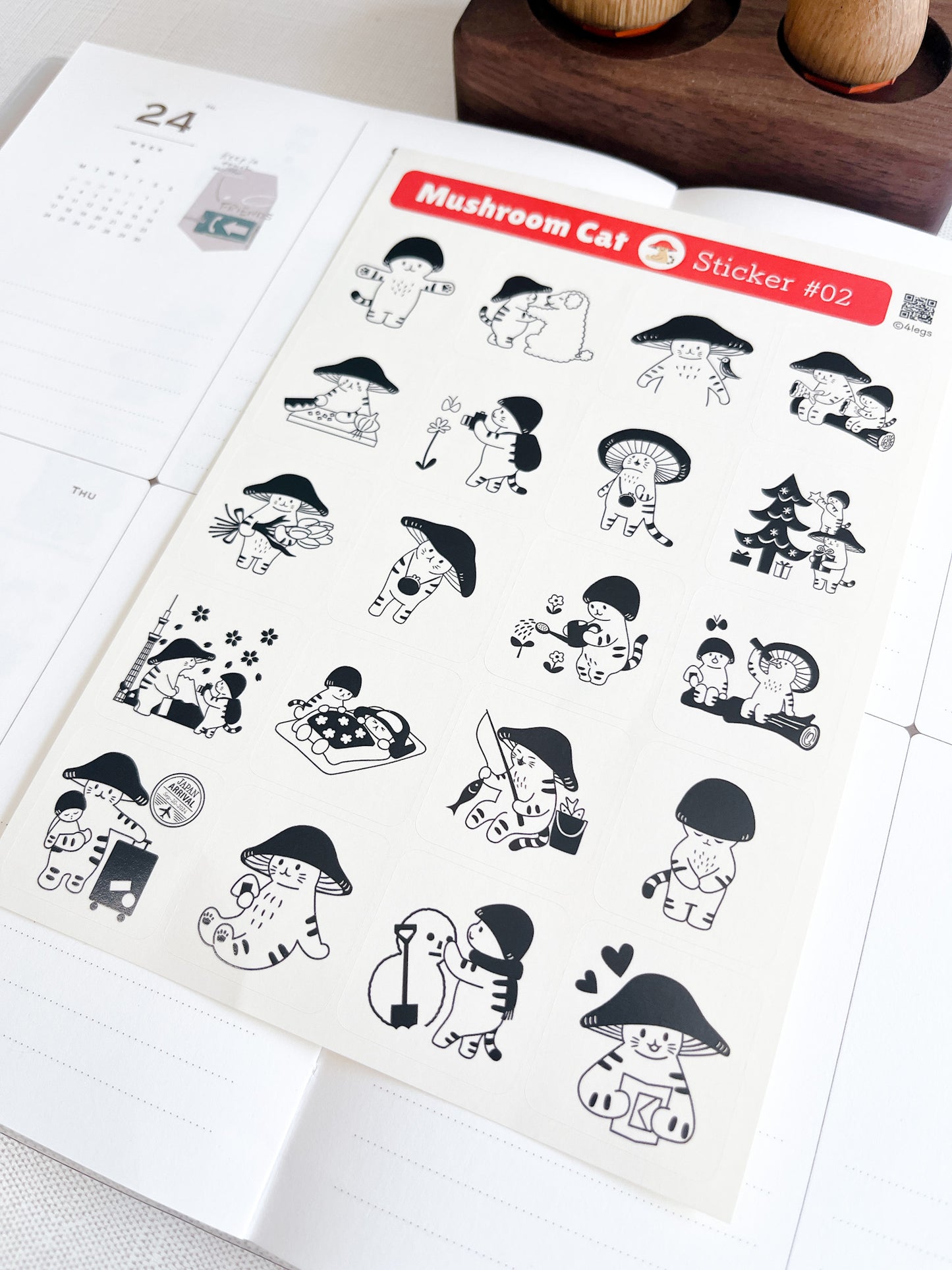 4Legs | Mushroom Cat Sticker Sheet #2