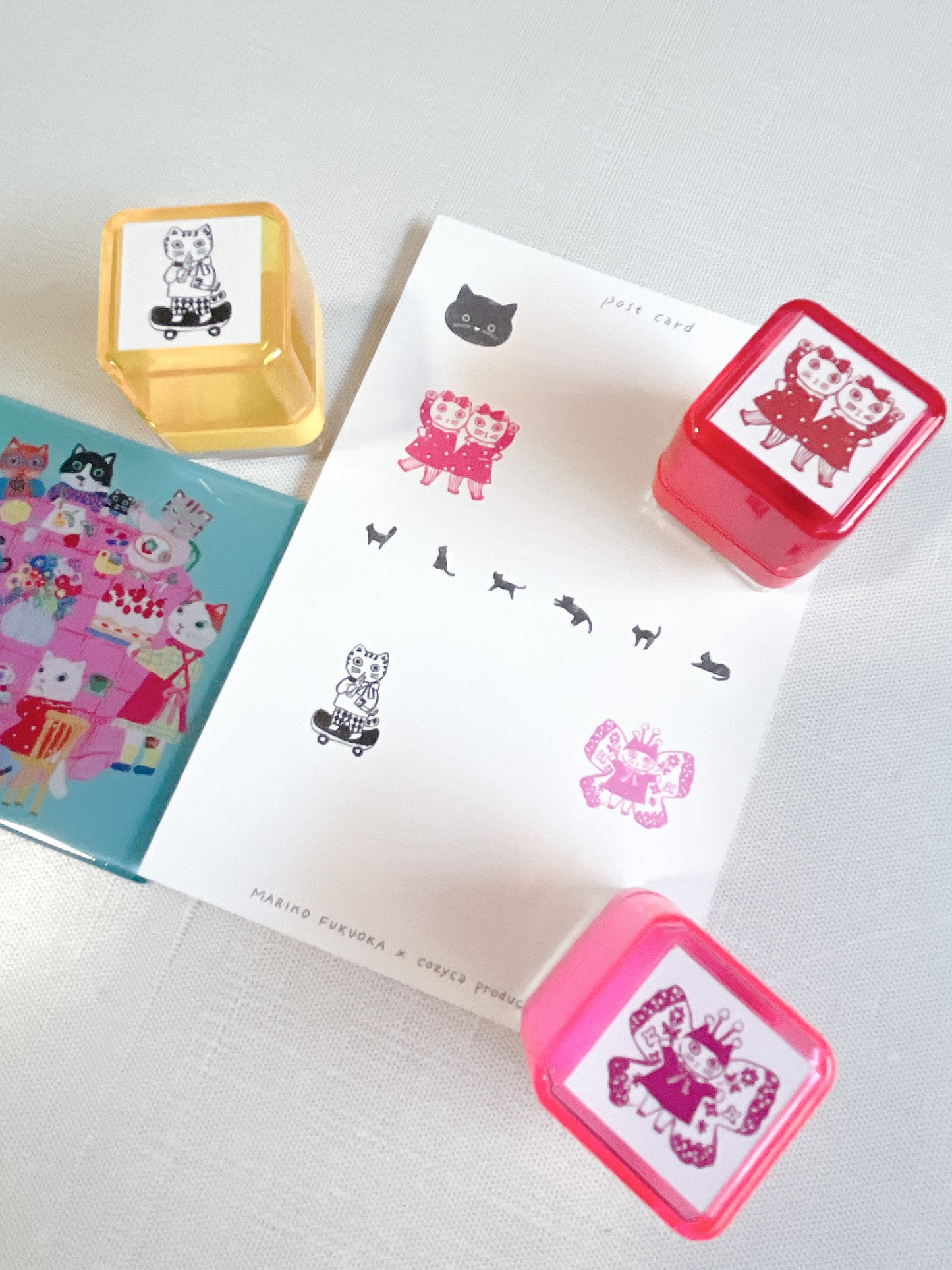 SANBY | Yumi Kitagashi Push Button Self Inking Stamp