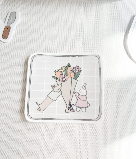 Kuboandlucy x Dana Ate Oatmeal | Veggie Bouquet Sticker Die Cut