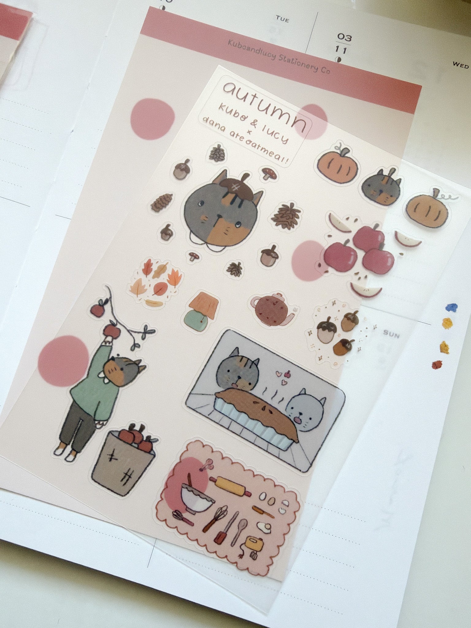 Kuboandlucy x Dana Ate Oatmeal Four Seasons Sticker Sheet