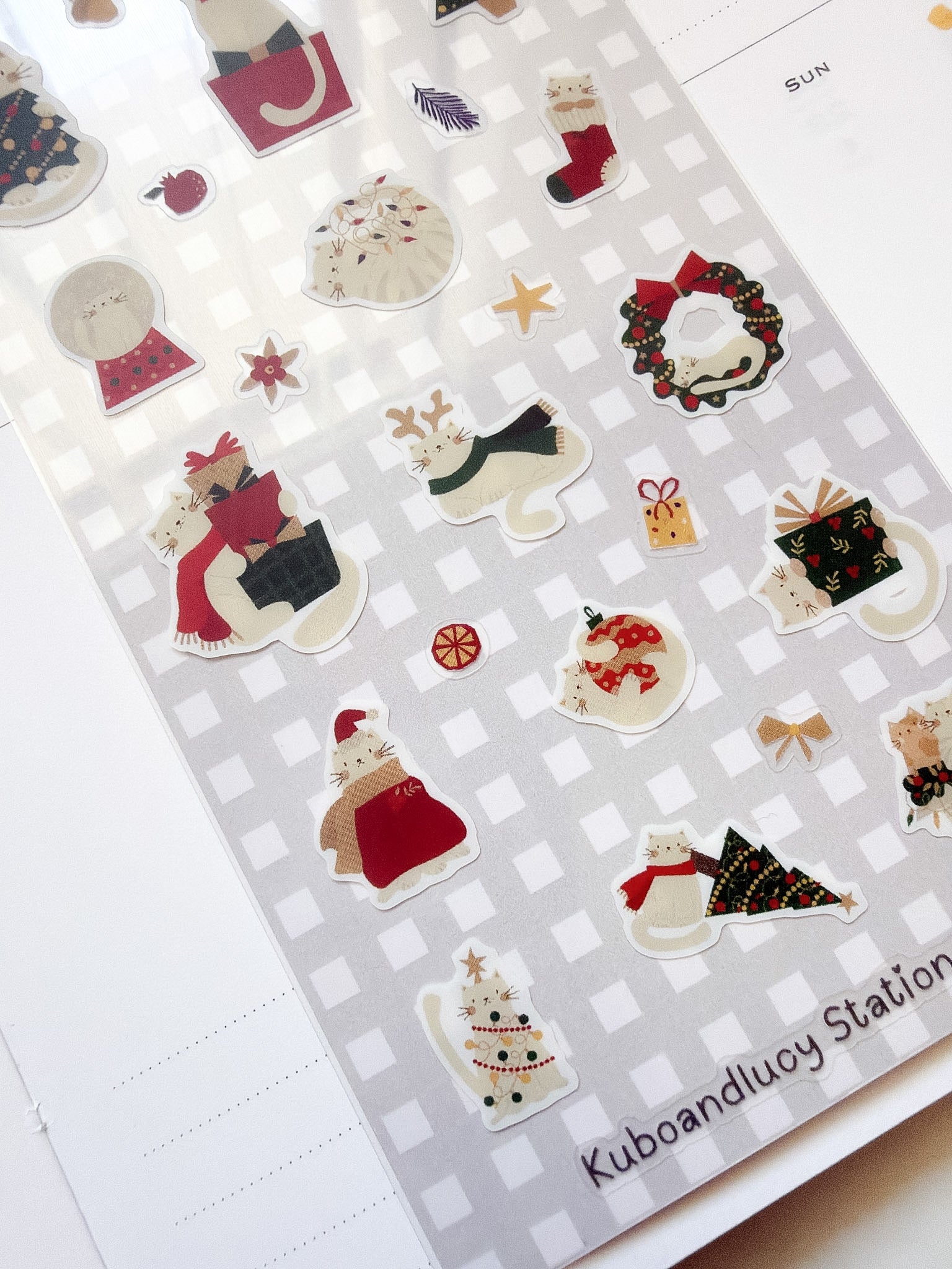 Kuboandlucy Stationery Co | Merry Meowmas Sticker Sheet