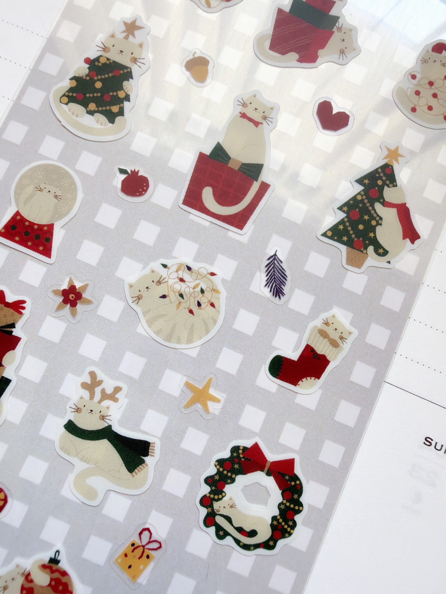 Kuboandlucy Stationery Co | Merry Meowmas Sticker Sheet