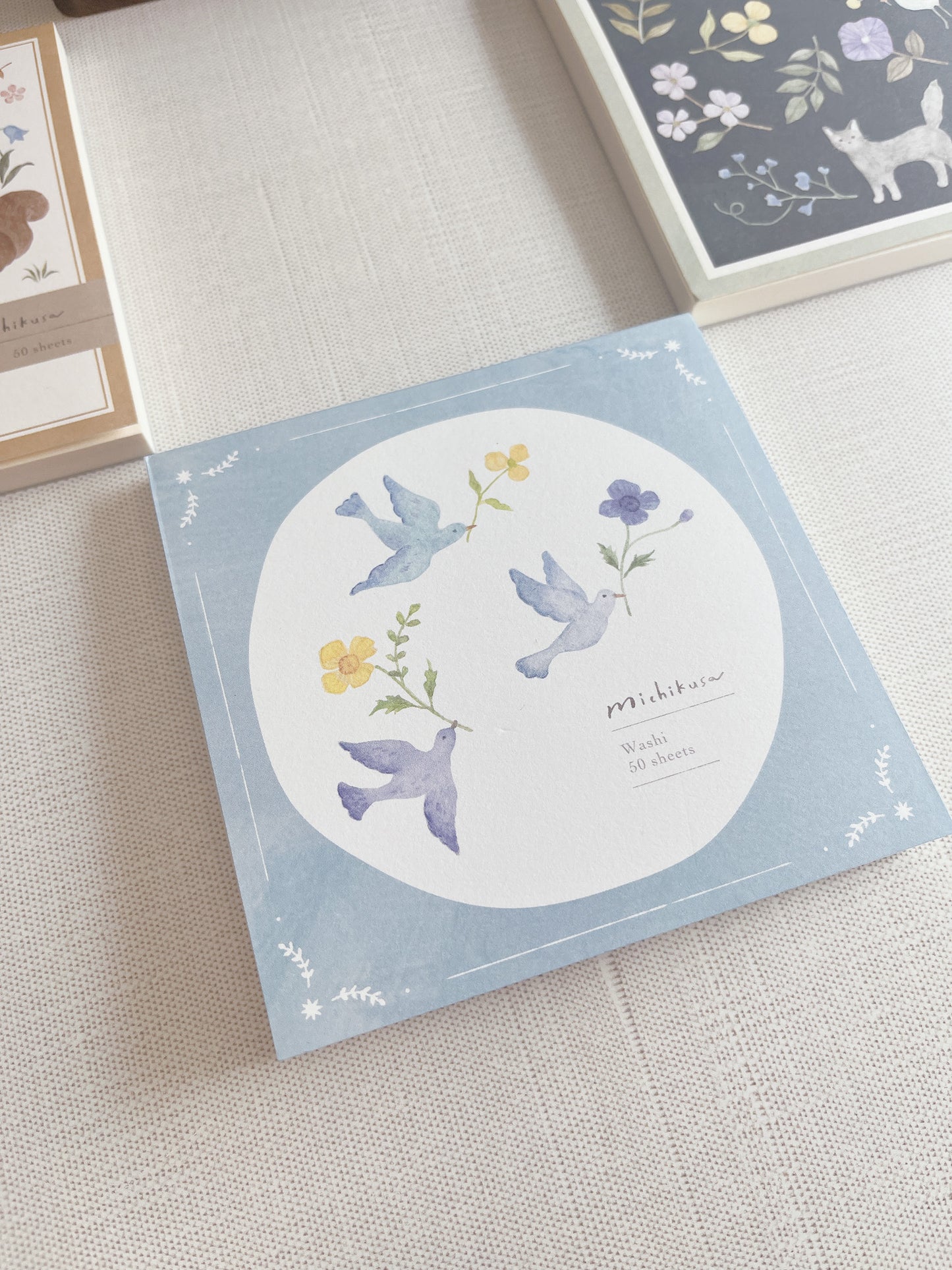 MICHIKUSA | Van (Wind in French)  Washi Memo Pad | 4902202