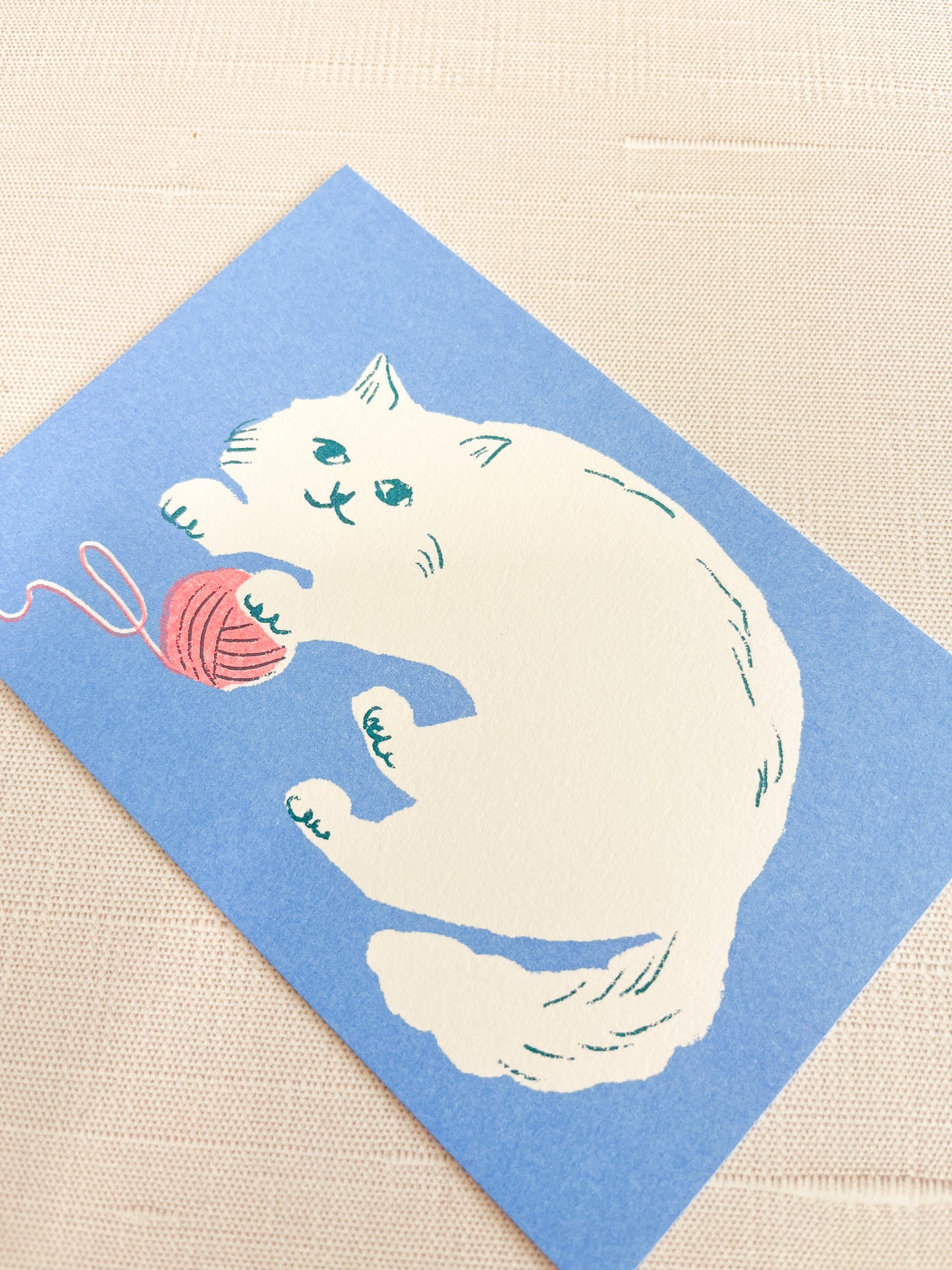 FURUKAWA | Cat with Knitting Postcard | HJ012.160