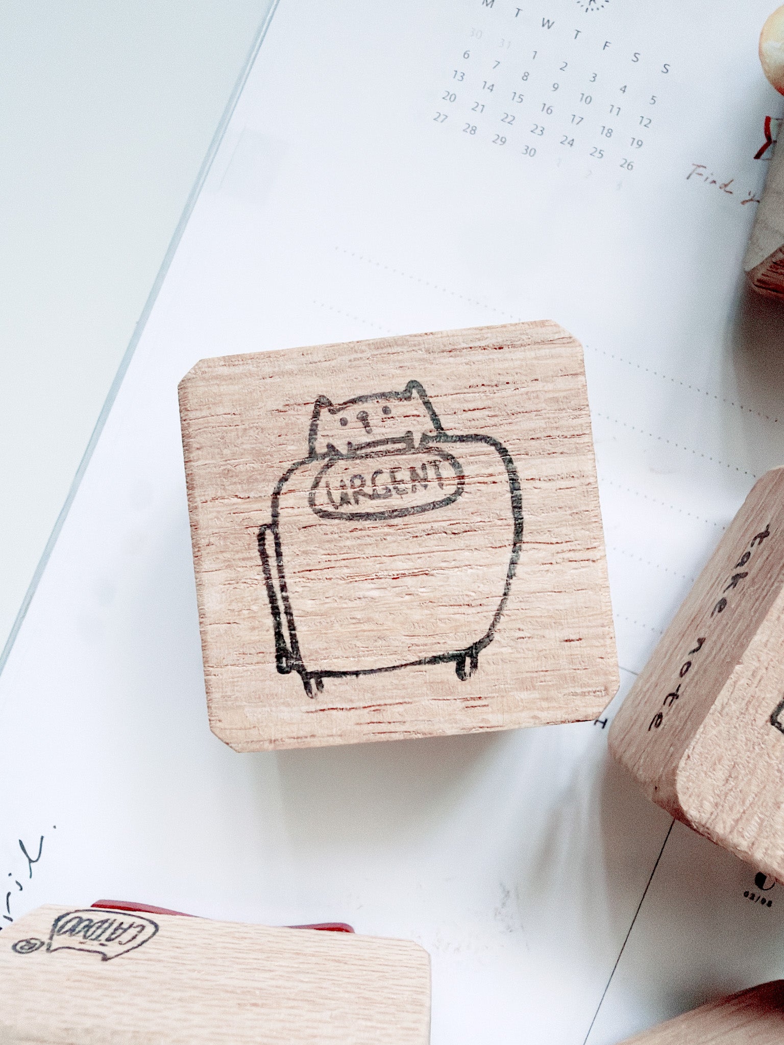 Catdoo Designs x Kuboandlucy | Take Note | Urgent Rubber Stamp