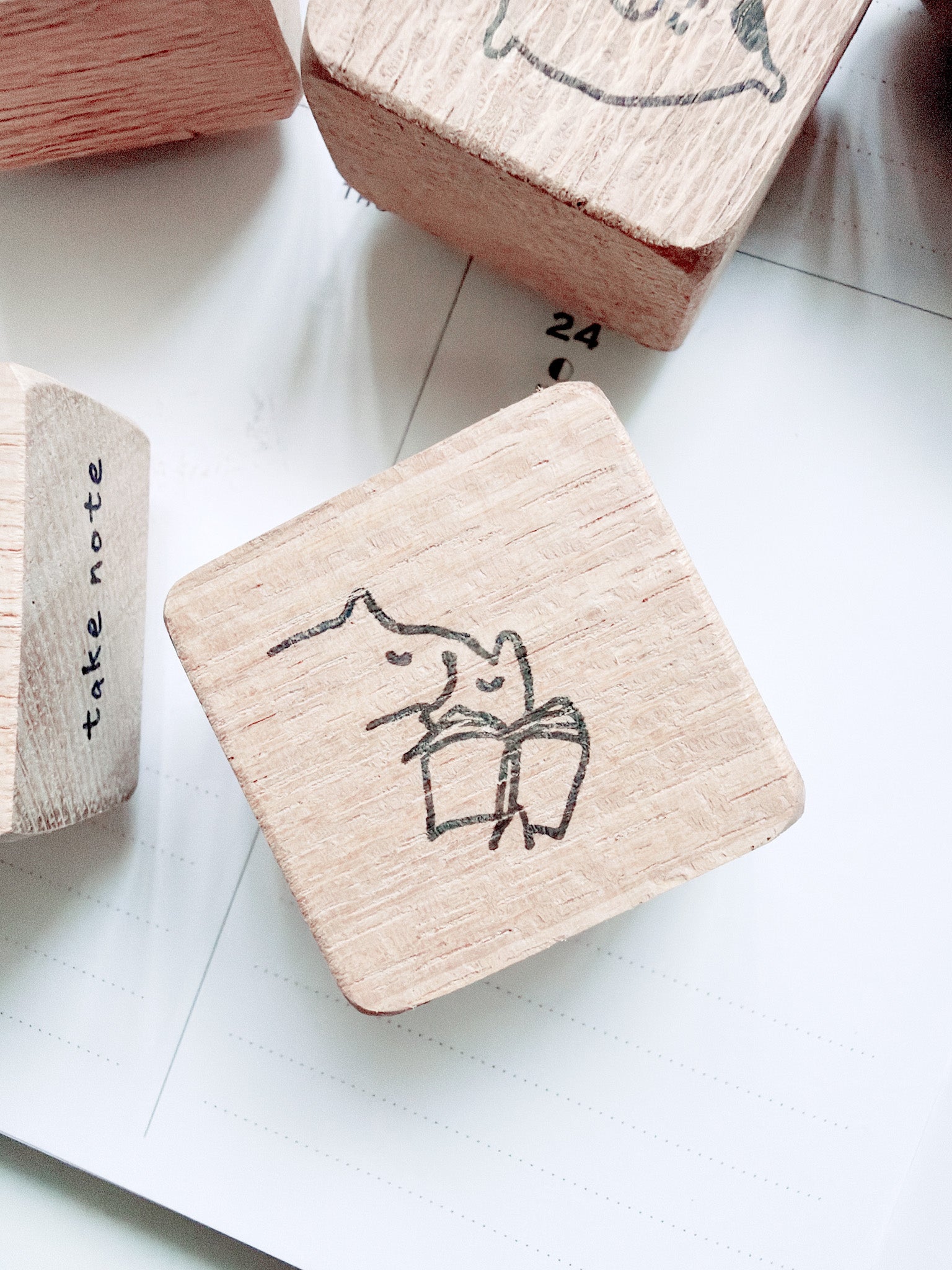 Catdoo Designs x Kuboandlucy | Take Note | Reading Rubber Stamp