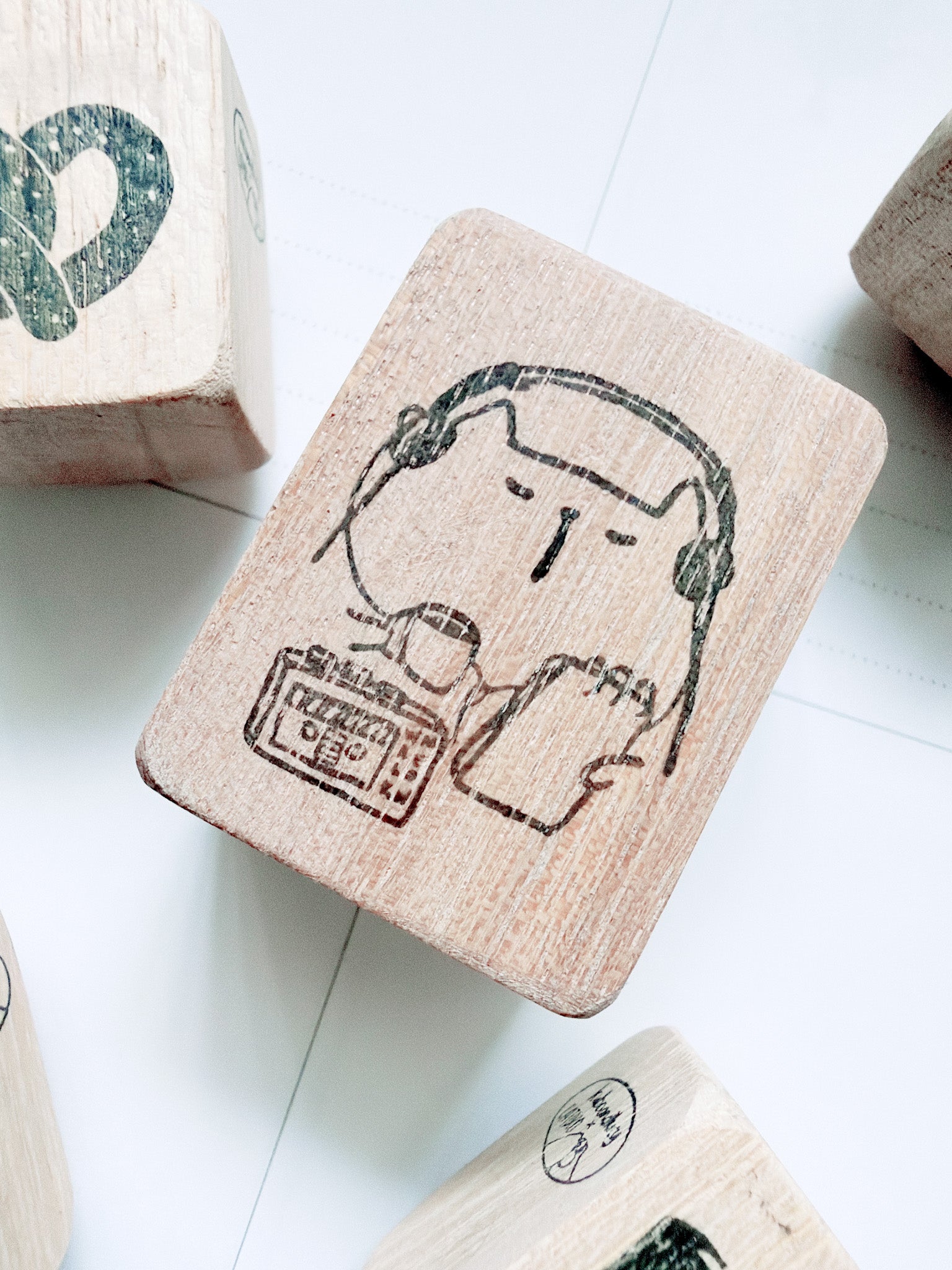 Catdoo Designs x Kuboandlucy | New York | My Music &amp; My Coffee  Rubber Stamp