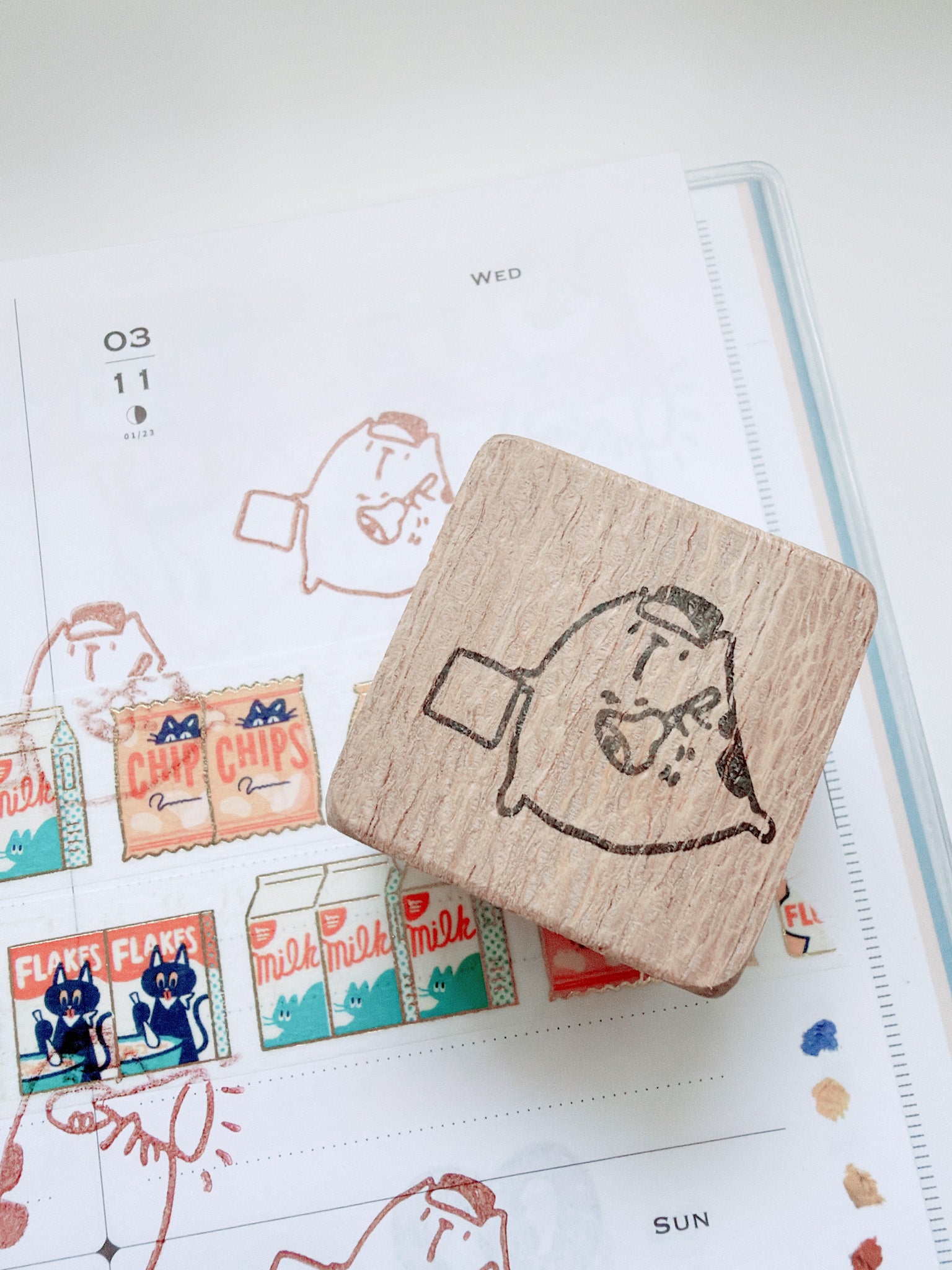 Catdoo Designs x Kuboandlucy | Take Note | Bell Rubber Stamp