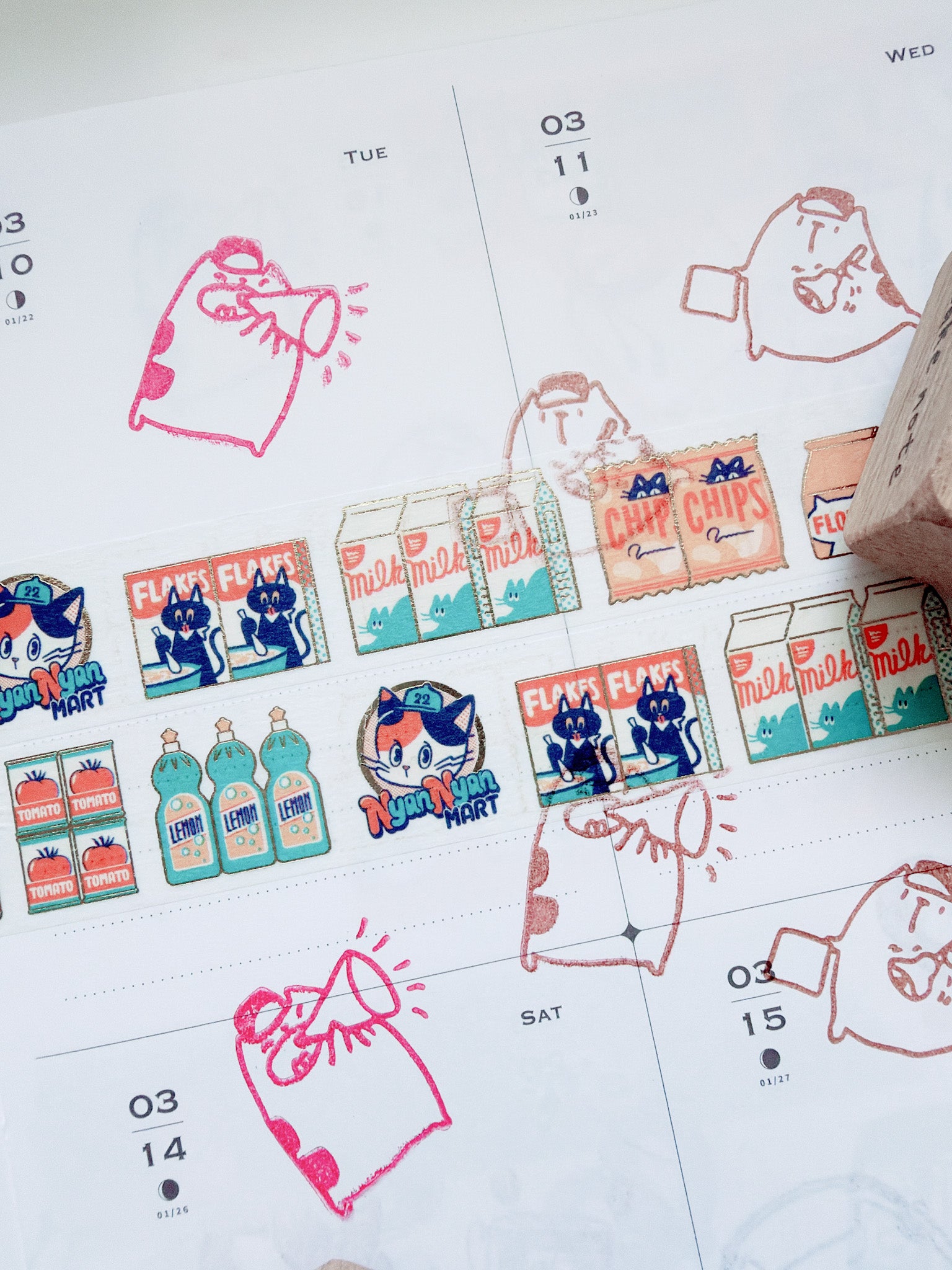 Catdoo Designs x Kuboandlucy | Take Note | Megaphone Rubber Stamp