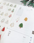 Mini Christmas Trees Washi Sticker Sheet