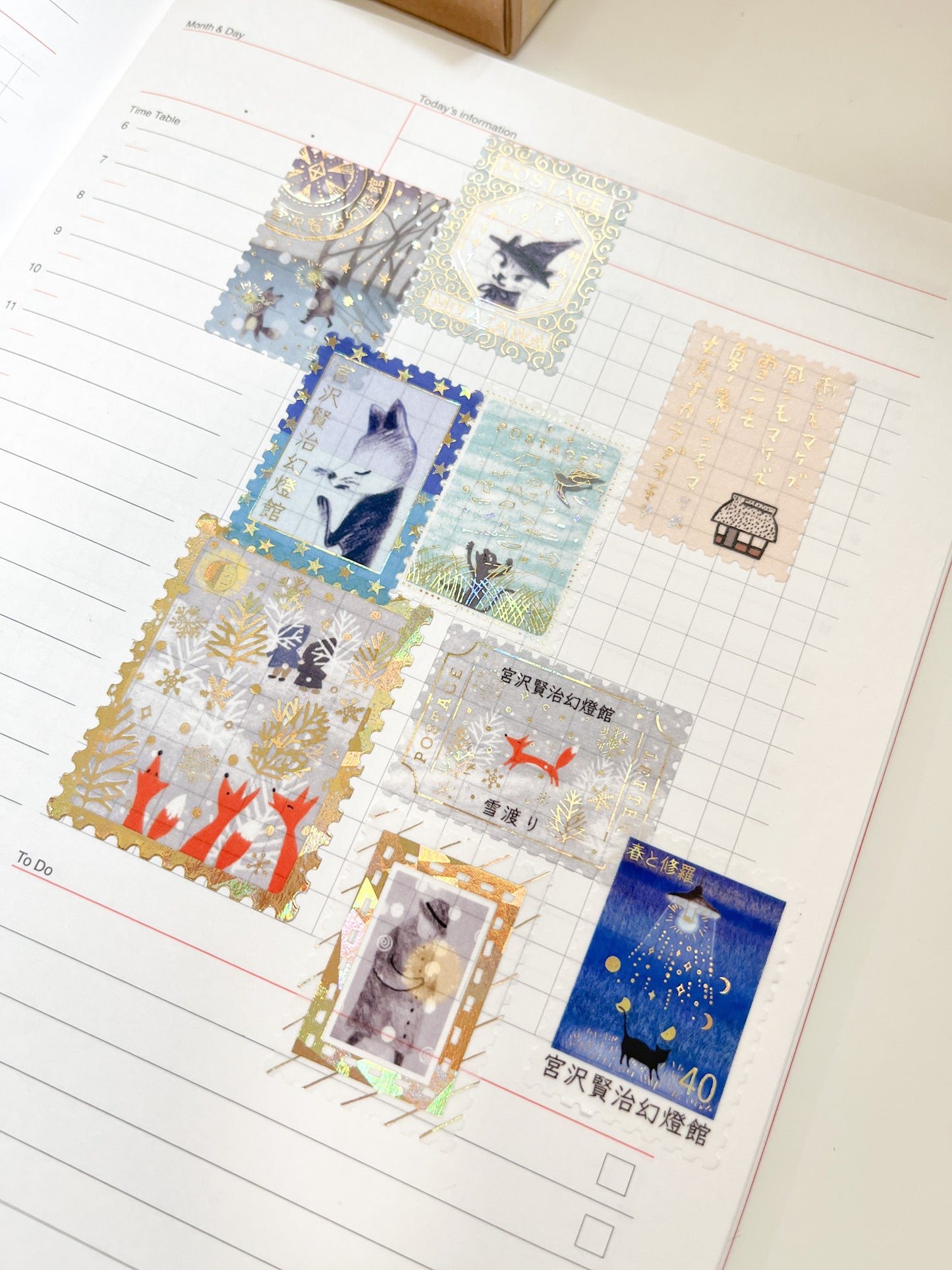 Shinzi Katoh | Celestial Cat Stamps | KS-FB-10006