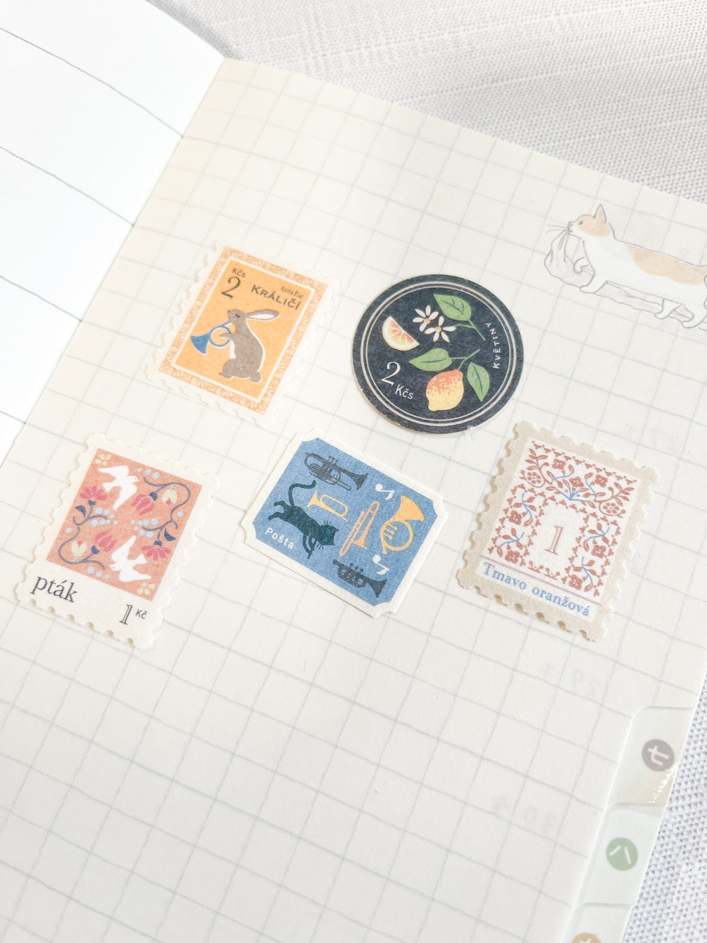 ANTIK PIAE | Stamp Style Sticker Flake | Gulben | 5924103