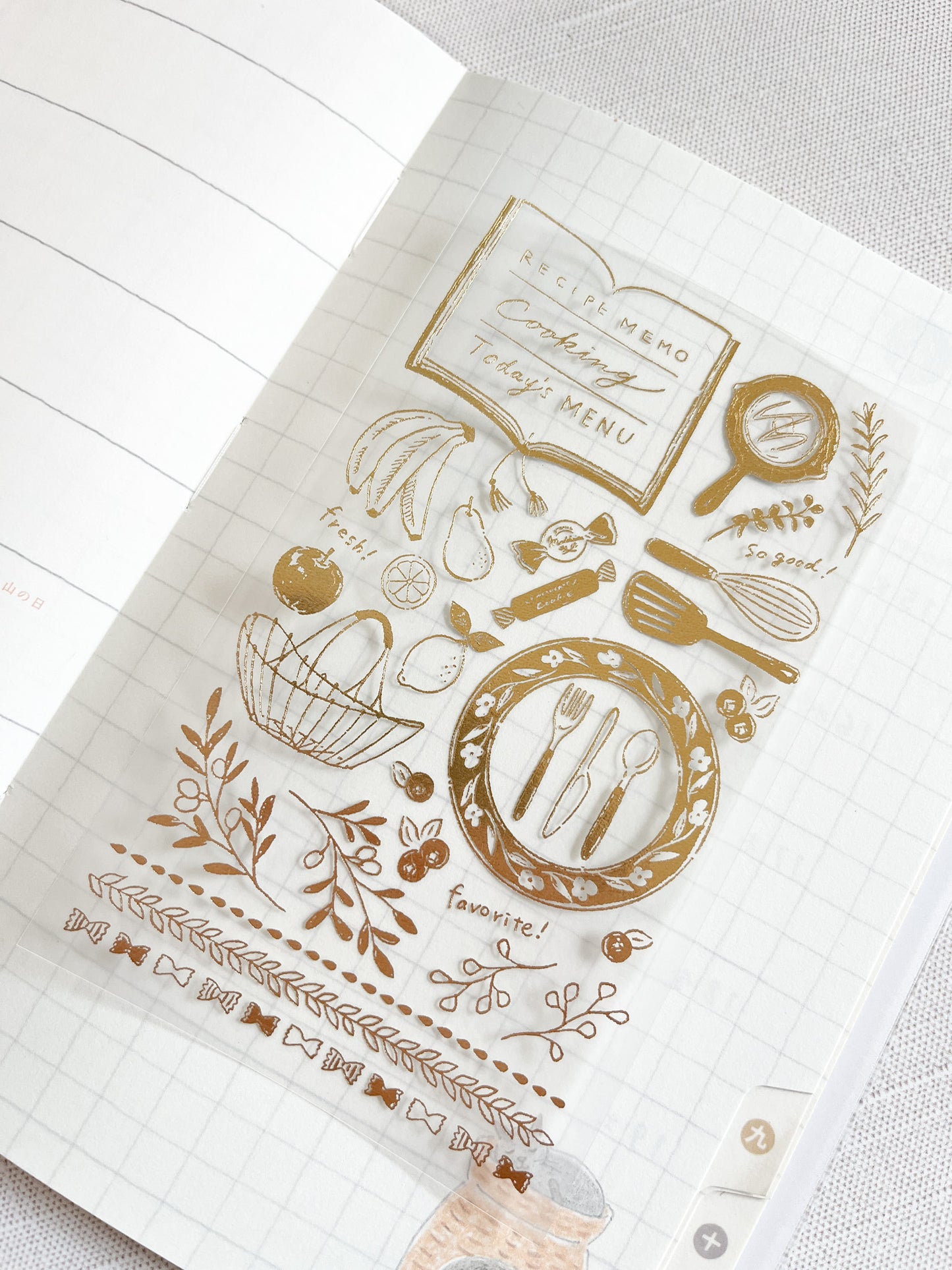MIDORI | Foil Transfer Sticker for Journaling | Kitchen | 82613-006