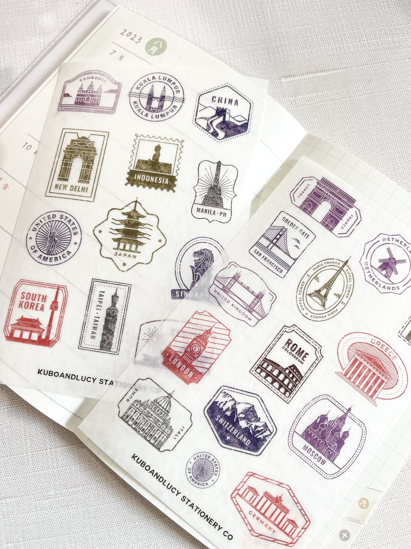 Destination Washi Sticker Pack (2 sheets)