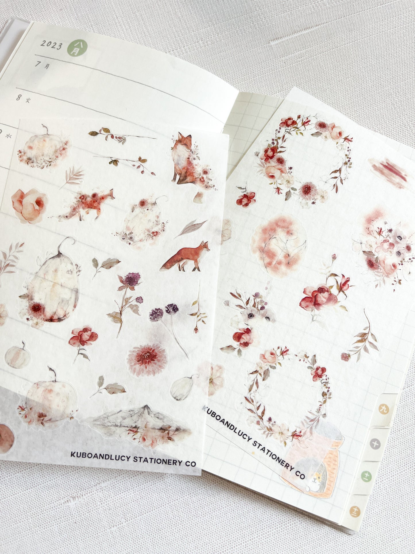 Autumn Time Washi Sticker Set | 2 sheets