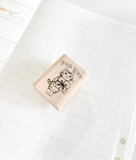 POTTERING CAT | For You Rubber Stamp