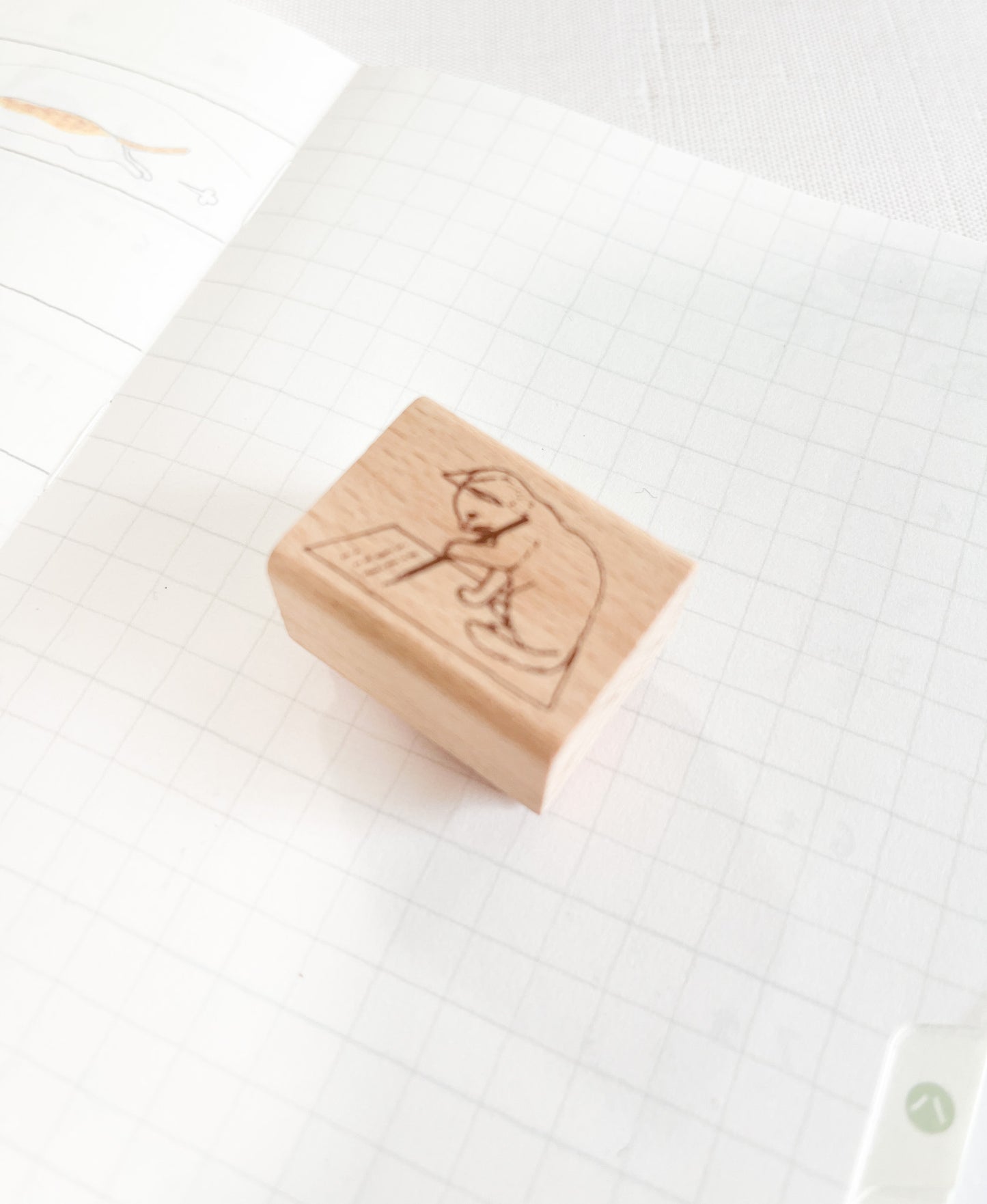 POTTERING CAT | Letter Writing Rubber Stamp