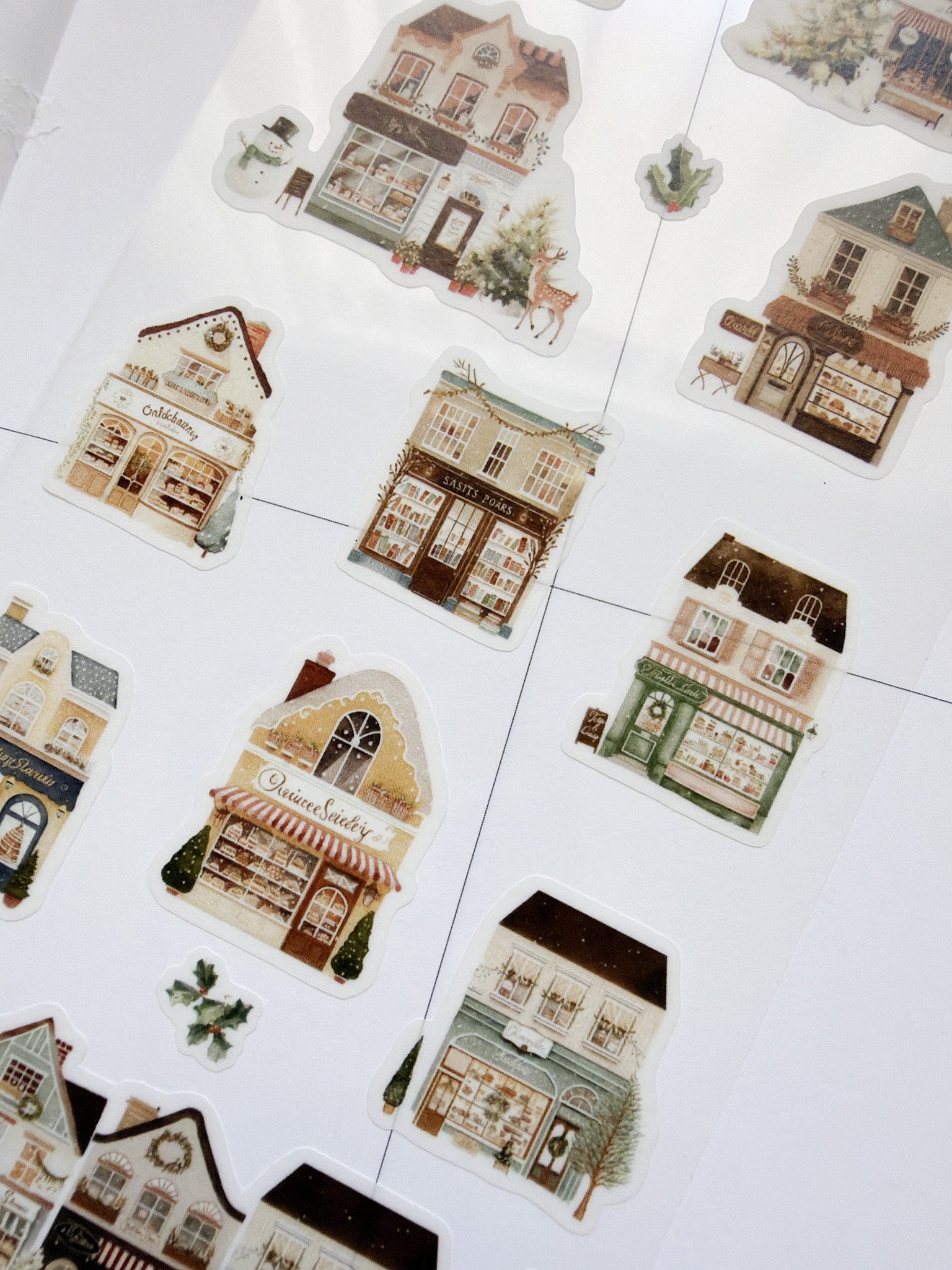 Kuboandlucy Stationery Co | Christmas Village Sticker Sheet