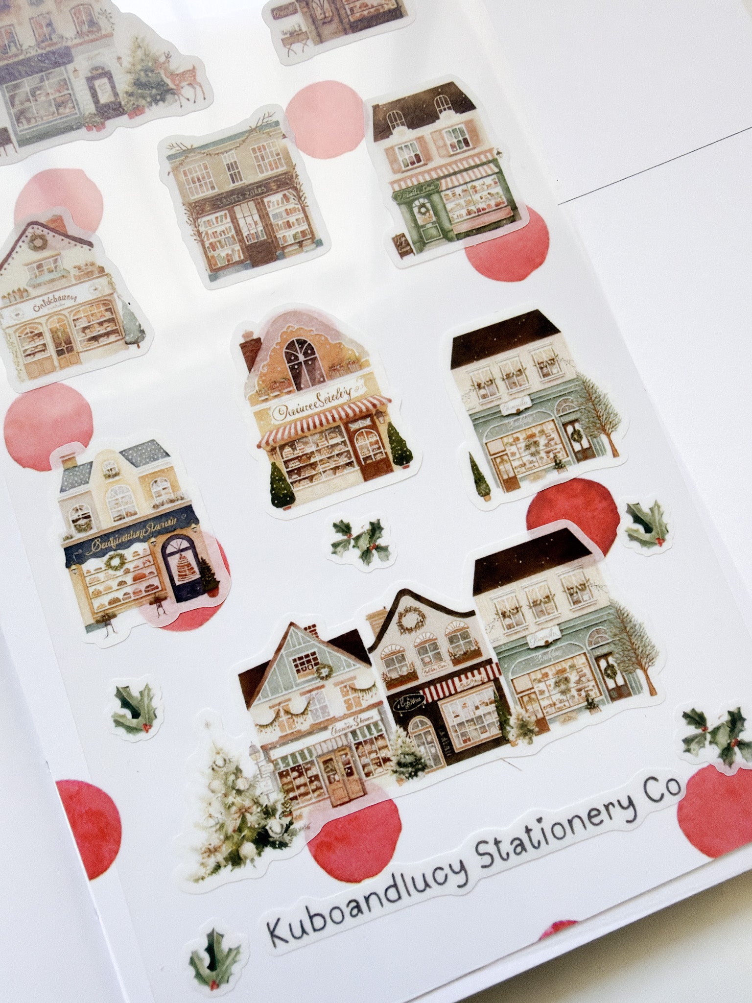 Kuboandlucy Stationery Co | Christmas Village Sticker Sheet