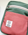 Leyl Handmade | A6 Vertical Journaling Pouch | Bi Color | Boho Green and Terracotta